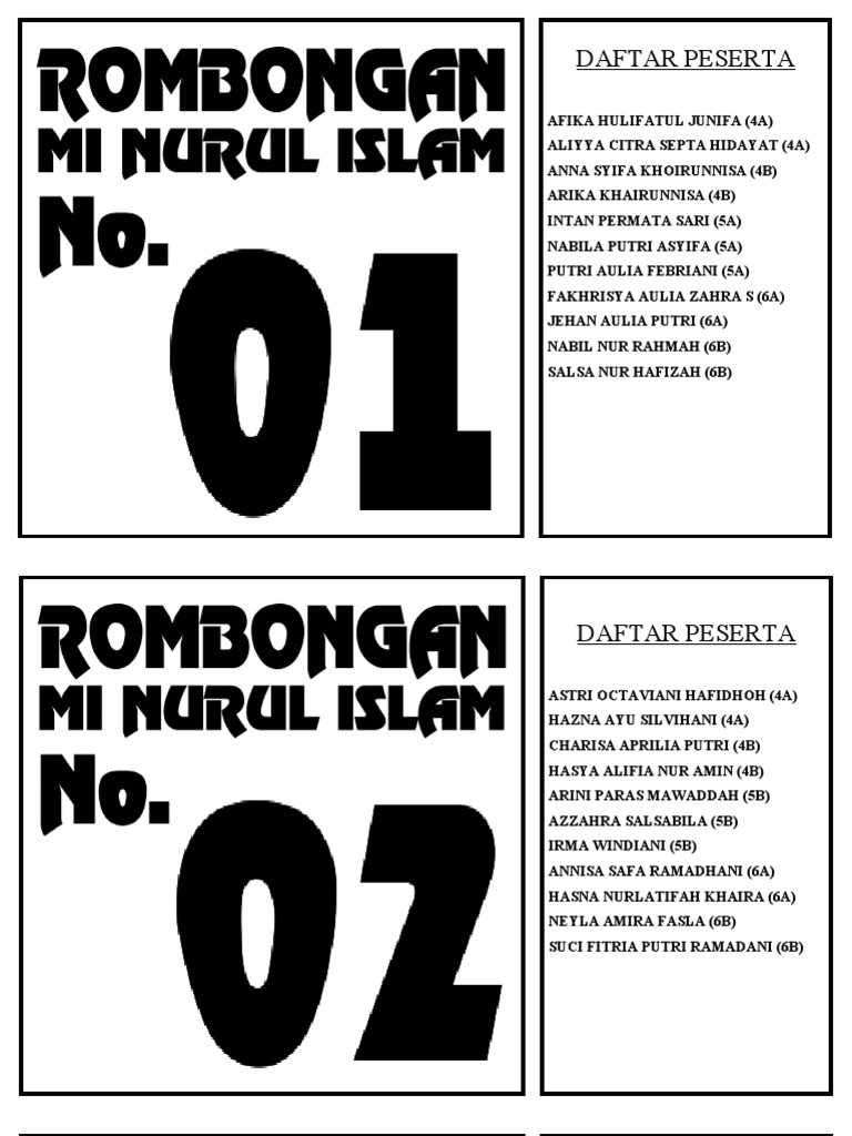 Daftar Peserta Muhammad Nazriel | PDF