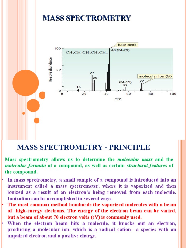 Mass Spectrometry PDF Mass Spectrometry Ion
