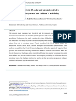 The Impact of The Covid-19 Social and Physical Restrictive Measures On Cypriot Parents' and Children's' Well-Being