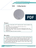 Data Sheet Dsp6011 Ceiling Speaker