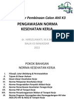 Bahan Ajar Pembinaan Calon Ahli K3: Pengawasan Norma Kesehatan Kerja