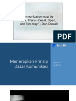 Menerapkan Prinsip Dasar Komunikasi - Tambahan