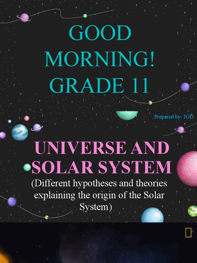 Theories Of The Origin Of The Solar System
