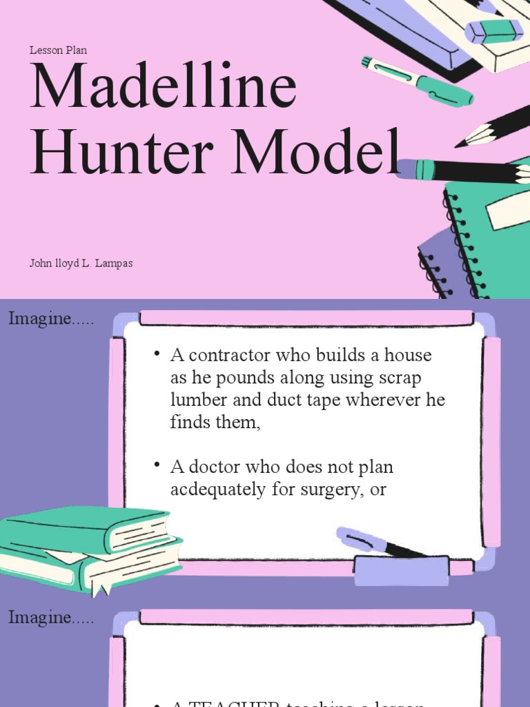 Madeline Hunter Lesson Plan Pdf
