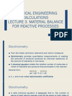 Lec 3 Material Balance For Reactive Processes