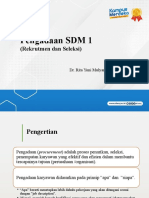 Pengadaan SDM 1 (Rekrutmen dan Seleksi