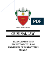 Criminal Law - 2022 Ust Golden Notes (Confidential)