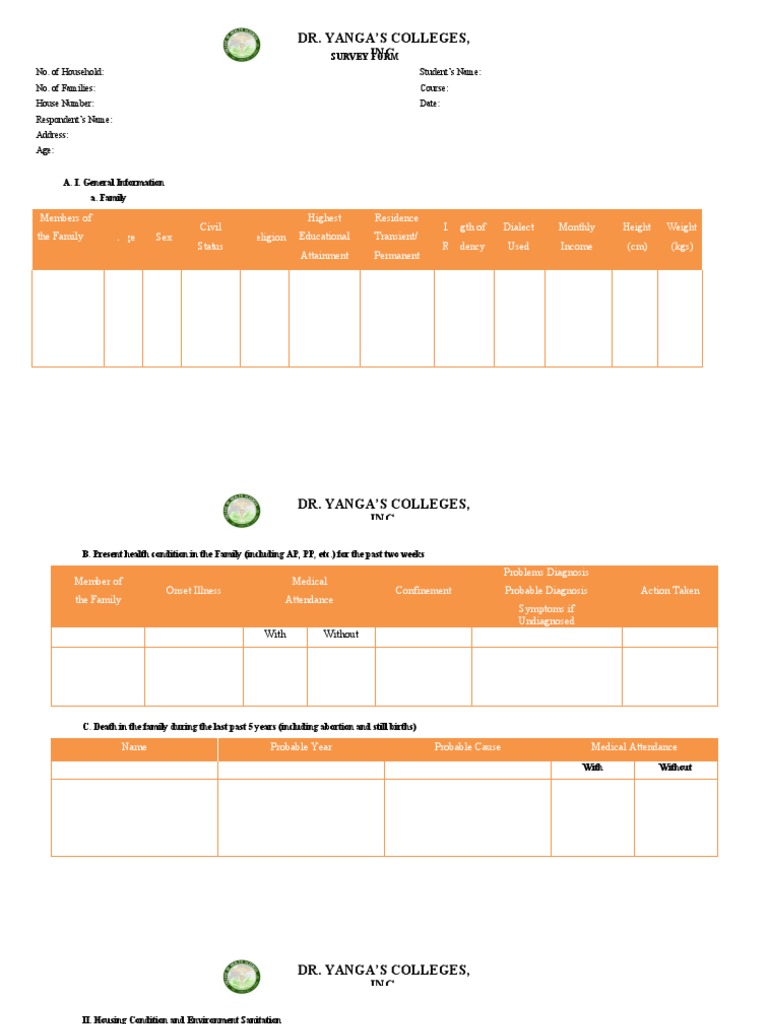 Survey Form PDF Toothbrush Dentist