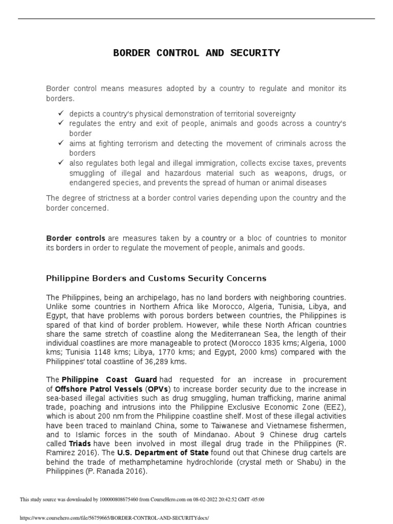 Philippine Border Control Overview | PDF | Customs | International ...