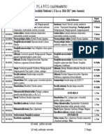 Plan Tematic Calendaristic Medicina I 2016 2017 Sem. Toamna