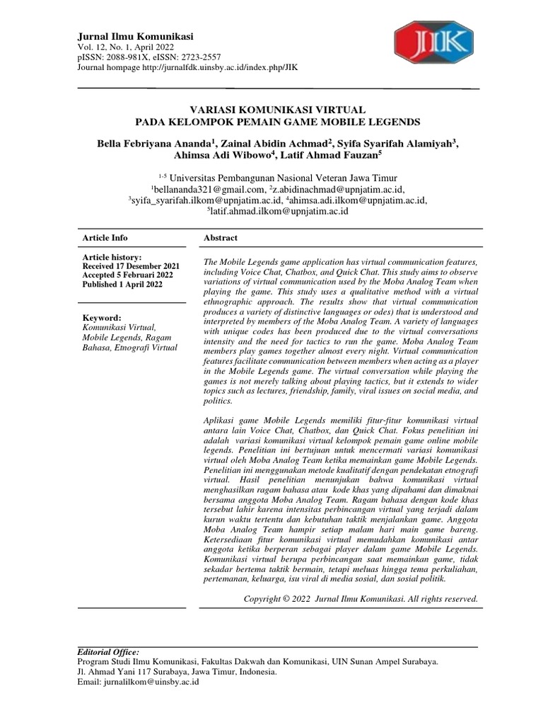 Jurnal Ilmu Komunikasi | PDF | Communication
