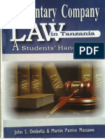 Elementary Company L Aw in Tanzania (A Student's Handbook)
