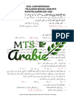 Soal Ujian Madrasah Bahasa Arab MTs TP 2021-2022 - MTs Arabic