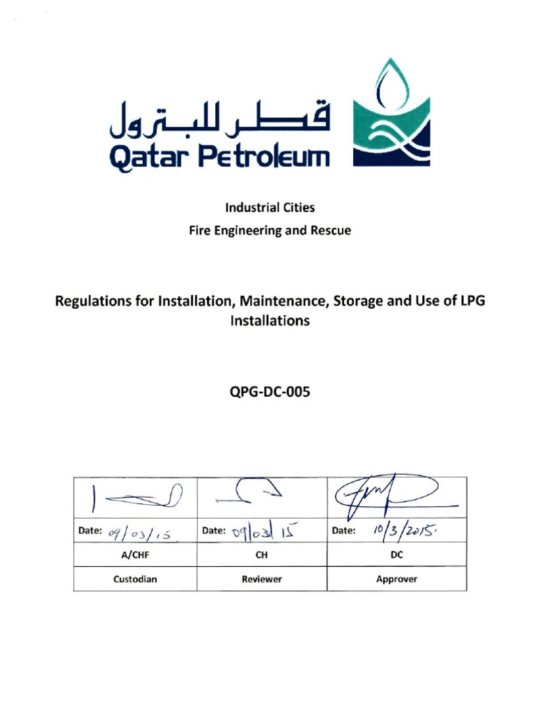 QP Regulations For LPG System PDF