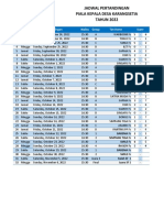 Jadwal Pertandingan 2022