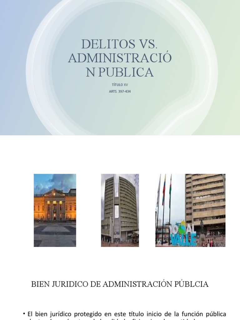 Delitos en la Administración Pública | PDF | Derecho penal | Estado ...