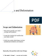 Scope and Delimitation