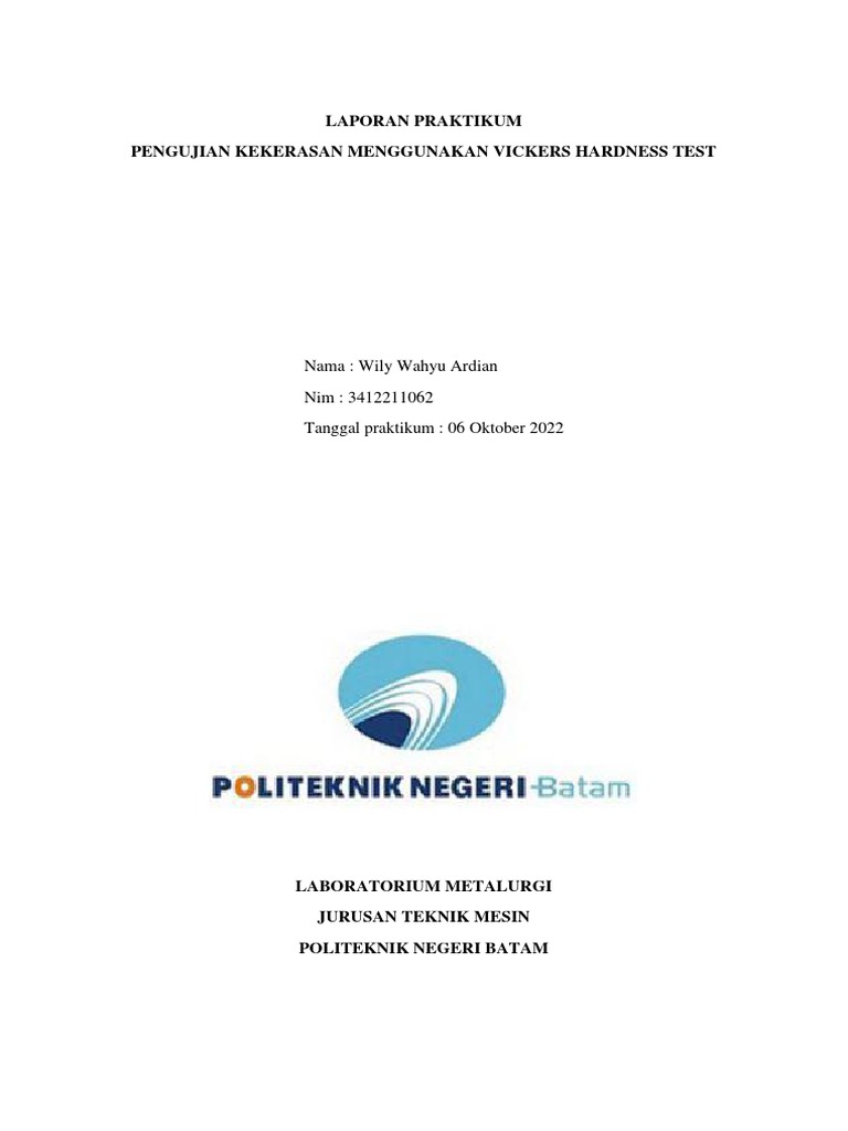 Pengujian Kekerasan Vickers pada ST37 | PDF | Griya & Taman | Teknologi ...