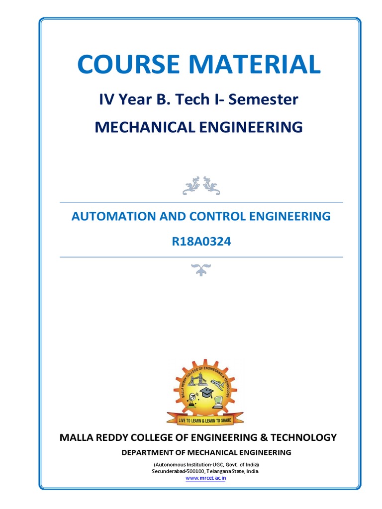 Automation and Control Engineering | PDF | Actuator | Automation