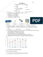 Clasa 3 Test Matematica