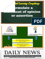 English 10 Q2 W4 Opinion or Assertion