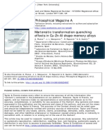 Philosophical Magazine A: To Cite This Article: A. Planes, J. L. Macqueron, R. Rapacioli & G. Guénin (1990) Martensitic