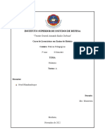 Relatório de estágio na Escola Secundária Bonifácio Gruveta Massamba