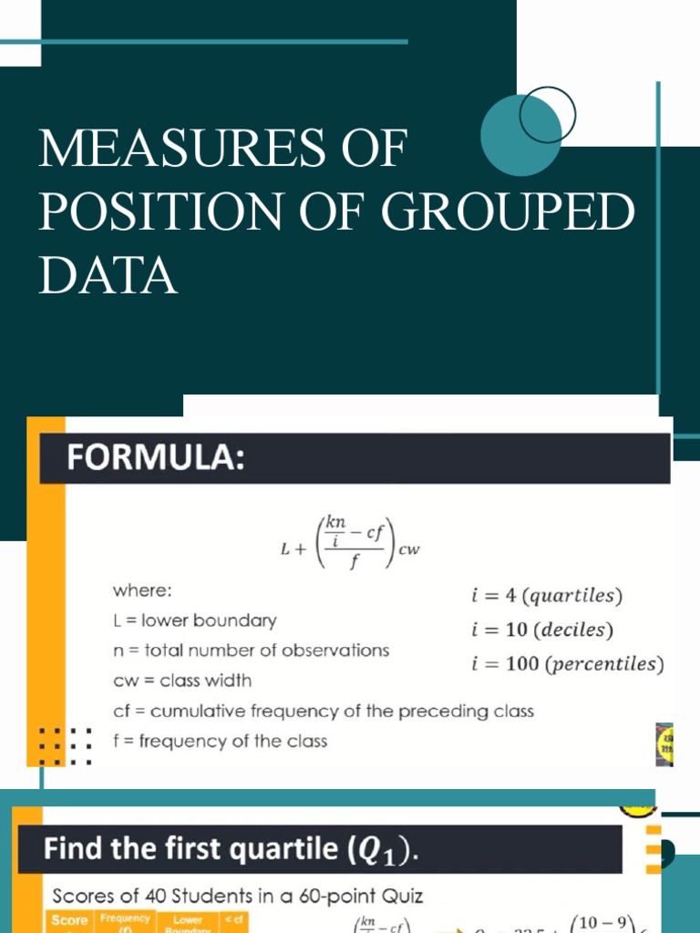 Measures of Position of Grouped Data | PDF
