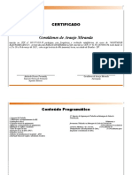 Certificado de curso de montador eletromecânico