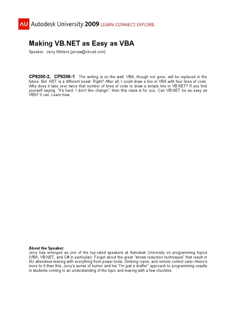 Simplifying VB.NET for VBA Users | PDF | Visual Basic For Applications ...