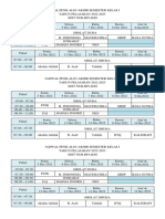 Jadwal Penilaian Akhir Semester Kelas I-Dikonversi