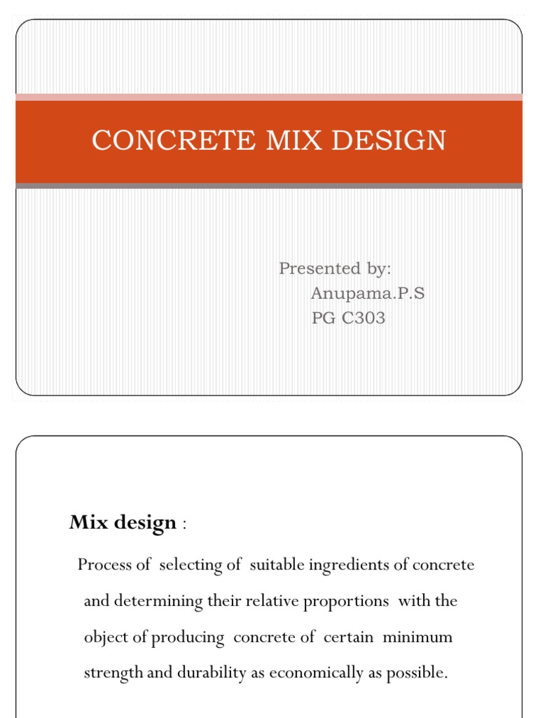 Concrete Mix Design PDF