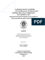 Download Pengaruh Kualitas Auditor Corporate Governance Leverage Dan Kinerja Keuangan Terhadap Manajemen Laba by lolasdi SN61309974 doc pdf