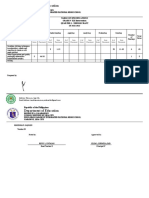 Department of Education: Table of Specifications GRADE 9 TLE Intervention Quarter 1 - Needlecraft SY 2021-2022