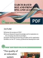 Research Based Knowledge and Principle of Teaching and Learning Ppt