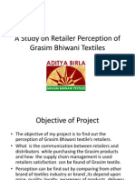 A Study on Retailer Perception of Grasim Bhiwani