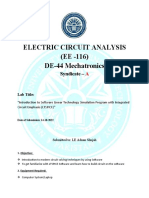 Electric Circuit Analysis (EE - 116) DE-44 Mechatronics: Syndicate