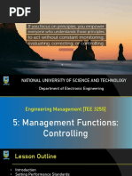 Engineering Management 5 - Controlling