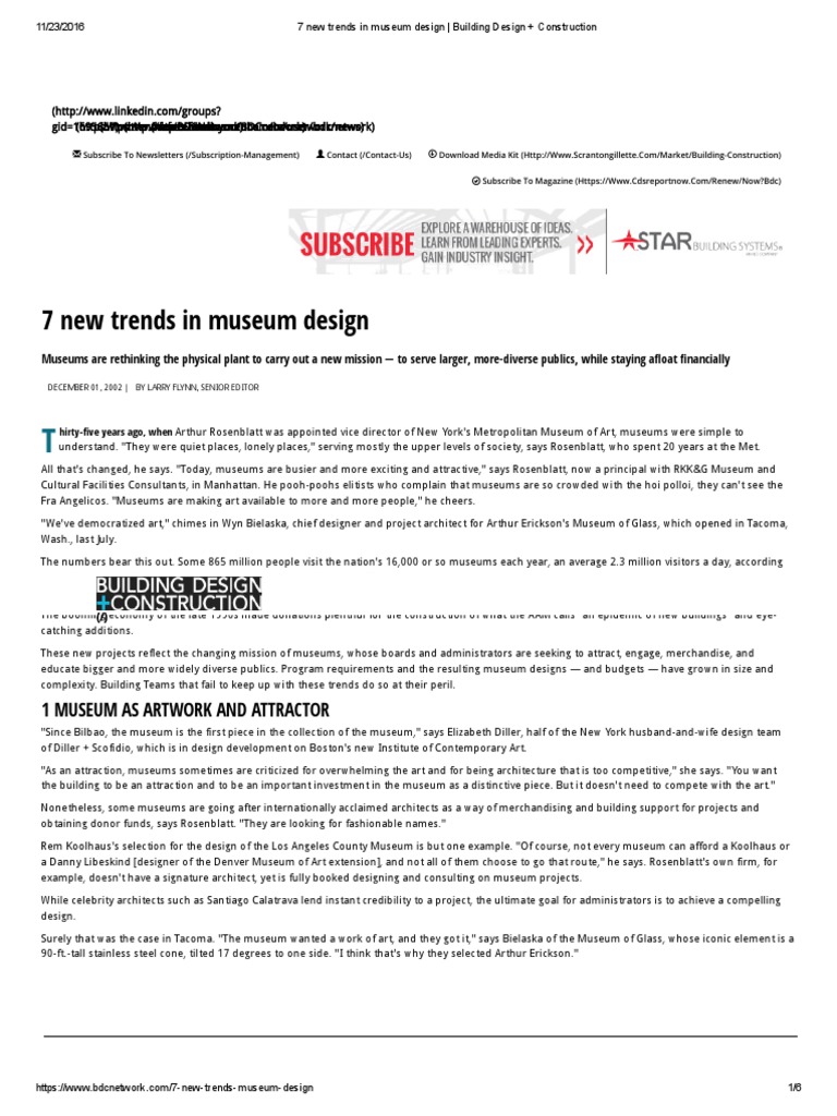 7 Trends Shaping Modern Museum Design | PDF | Museum | Blog