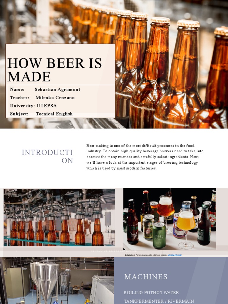 How Beer Is Made PDF Brewing Beer
