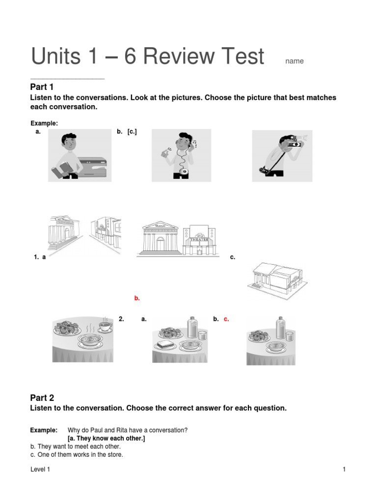 Tran Thanh Lam Top Notch 1 Units 16 Assessment PDF Cuisine Foods