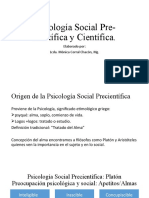 Psicología Social Pre-Científica y Científica.