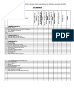 Ficha de Calificación Del Desfile Escolar Por El 146 Aniversario de Creación Política de La Región Apurímac