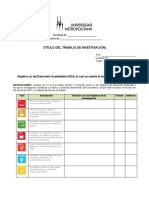 Planilla ODS. (Planilla de Identificación de Proyectos Orientados A La Sustentabilidad)