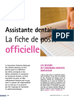 La Fiche de Poste Officielle Assistante Dentaire Management Odontologique Rodolphe Cochet