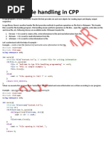 File Handling in CPP