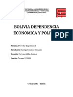 Bolivia y Su Dependencia Economica y Politica