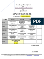 Emploi Du Temps Semestre1 Semaine09 Du 28 Novembre Au 03 Décembre 2022 ISE