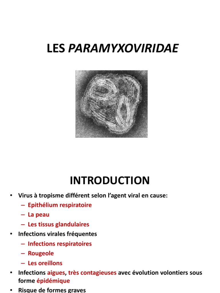 Paramyxoviridae : Infections et Vaccins | PDF | Rougeole | Infection