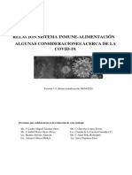 Relación Sistema Inmune-Alimentación, Algunas Consideraciones Acerca de La Covid-19